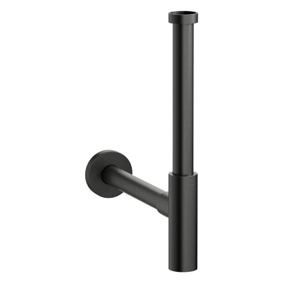 Laufen Siphon höhenverstellbar von 75 bis 330mm, Schwarz matt