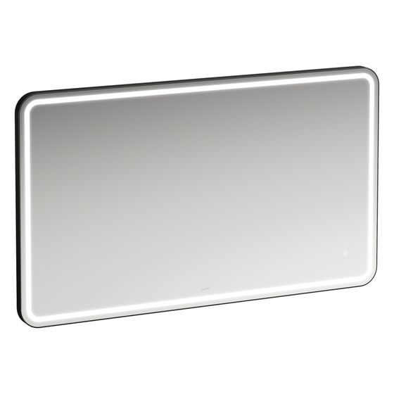 Laufen Spiegel Base 2.0 1200x700mm, eckig, LED-Beleuchtung, 1 Sensorschalter, Schwarz matt