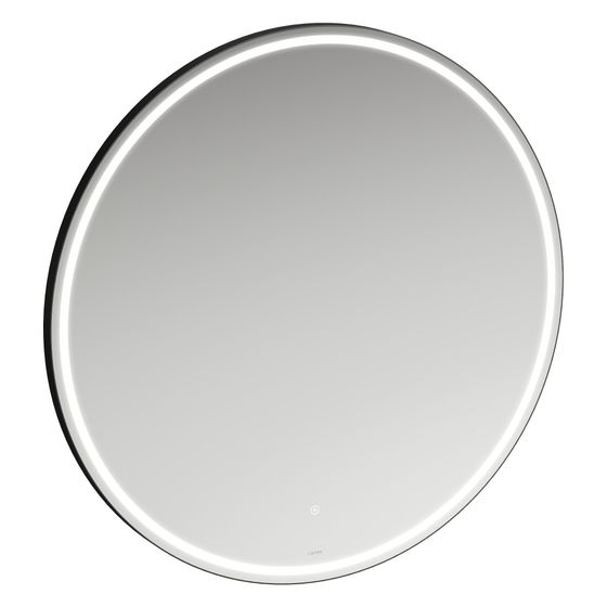 Laufen Spiegel Base 2.0 1000x1000mm, rund, LED-Beleuchtung, 1 Sensorschalter, Schwarz matt