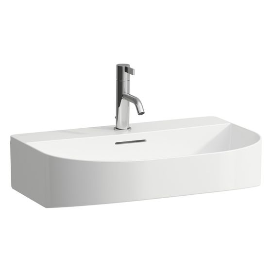 Laufen Waschtisch Sonar 600x420x145mm, mit 1 Hahnloch, ohne Überlauf, Weiß matt