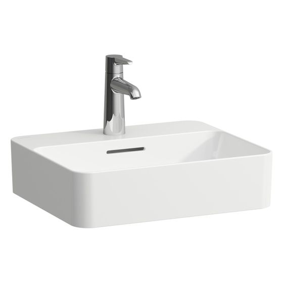 Laufen Waschtisch-Schale Val 450x380x115mm, mit Armaturenbank, ohne Hahnloch und Überlauf, LCC Weiß