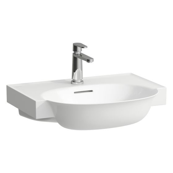 Laufen Waschtisch The New Classic unterbaufähig 600x480x75mm, mit 1 Hahnloch, ohne Überlauf, Weiß matt