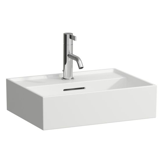Laufen Waschtisch Kartell unterbaufähig 450x340x120mm, mit 1 Hahnloch, ohne Überlauf, Weiß matt