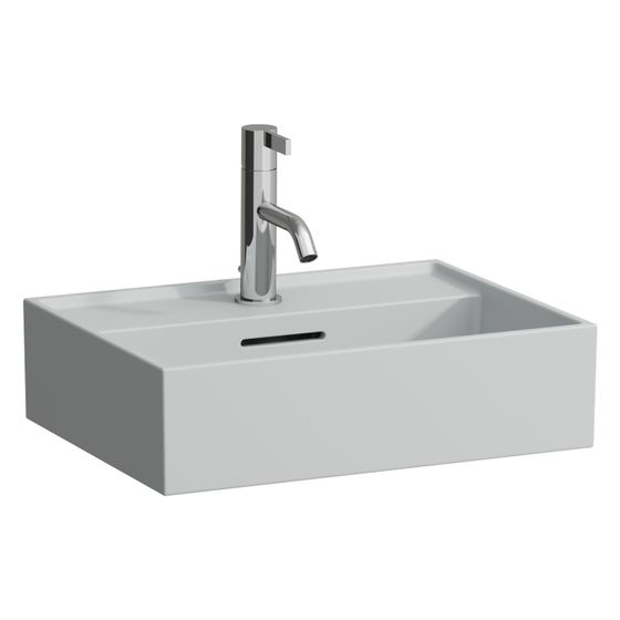 Laufen Waschtisch Kartell unterbaufähig 450x340x120mm, mit 1 Hahnloch, ohne Überlauf, Grau matt