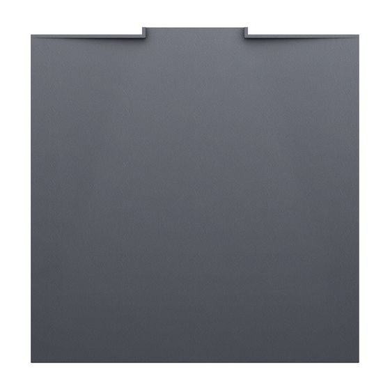 Laufen Duschwanne NIA 900x900x28mm, Anthrazit, aus Marbond, mit Wandablauf