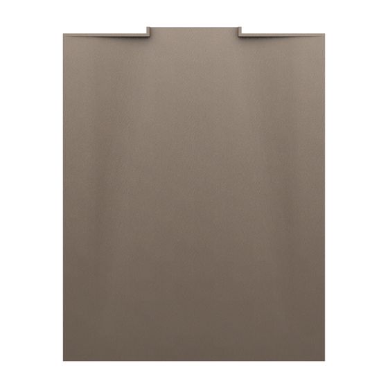 Laufen Duschwanne NIA 800x1000x30mm, Caffè, aus Marbond, mit Wandablauf