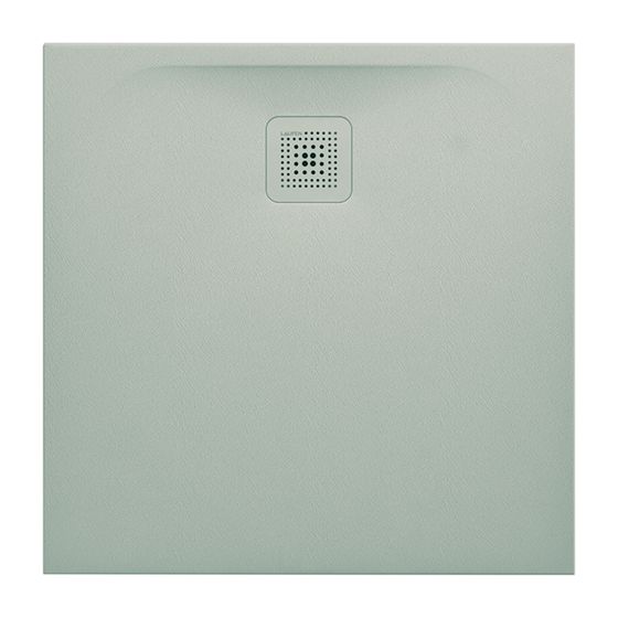Laufen Duschwanne Laufen Pro 800x800x29mm, Hellgrau, aus Marbond, Ablauf seitlich