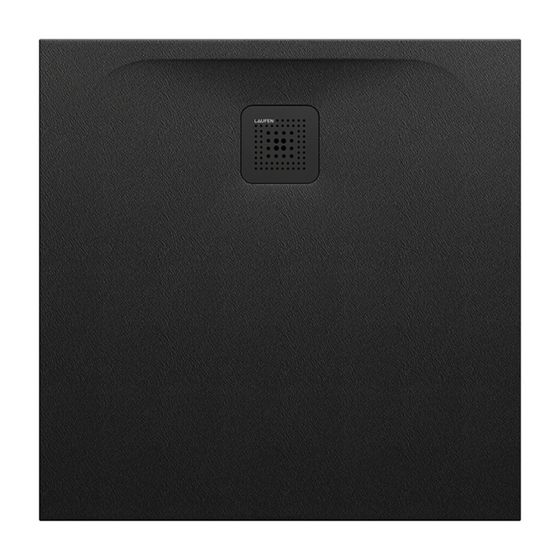 Laufen Duschwanne Laufen Pro 800x800x29mm, Schwarz, aus Marbond, Ablauf seitlich