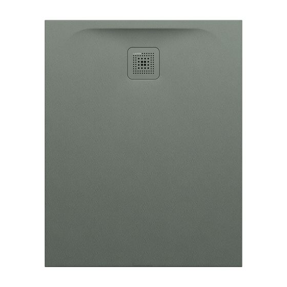 Laufen Duschwanne Laufen Pro 800x1000x33mm, Betongrau, aus Marbond, Ablauf kurze Seite