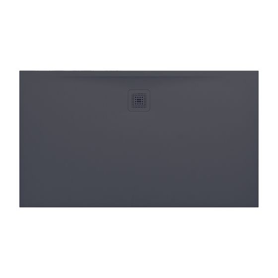 Laufen Duschwanne Laufen Pro 800x1400x30mm, Anthrazit, aus Marbond, Ablauf lange Seite
