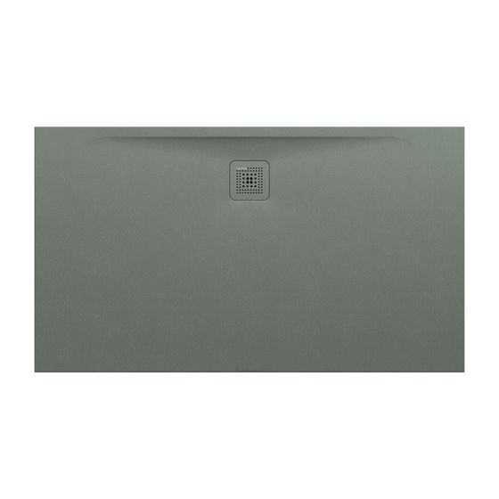 Laufen Duschwanne Laufen Pro 800x1400x30mm, Betongrau, aus Marbond, Ablauf lange Seite
