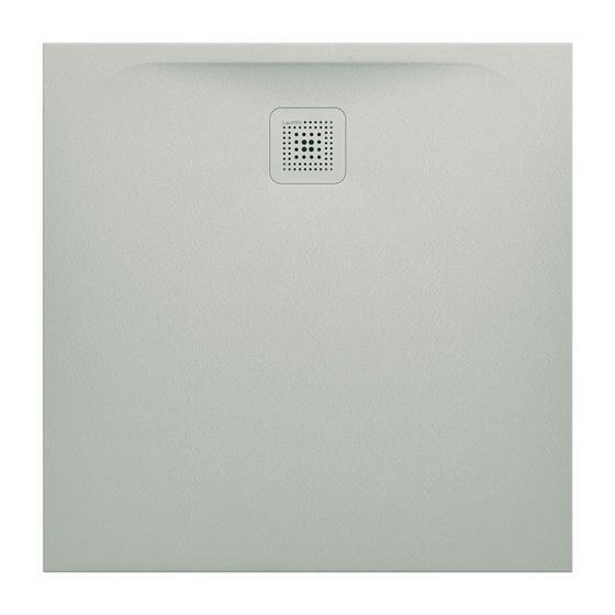 Laufen Duschwanne Laufen Pro 900x900x30mm, Hellgrau, aus Marbond, Ablauf seitlich