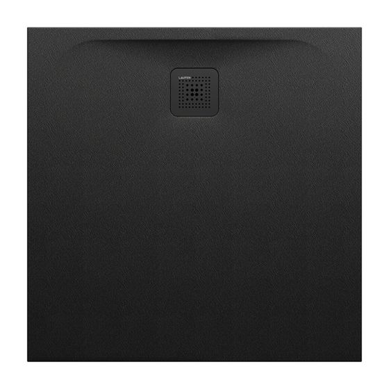 Laufen Duschwanne Laufen Pro 900x900x30mm, Schwarz, aus Marbond, Ablauf seitlich