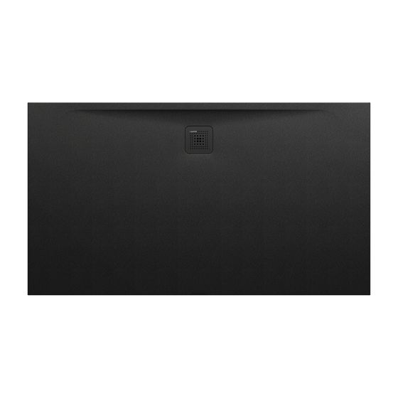 Laufen Duschwanne Laufen Pro 900x1600x33mm, Schwarz, aus Marbond, Ablauf lange Seite