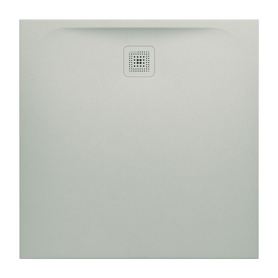 Laufen Duschwanne Laufen Pro 1000x1000x33mm, Hellgrau, aus Marbond, Ablauf seitlich
