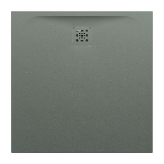 Laufen Duschwanne Laufen Pro 1000x1000x33mm, Betongrau, aus Marbond, Ablauf seitlich