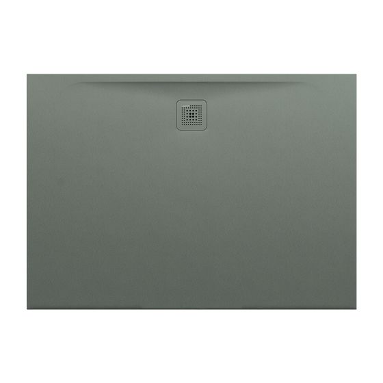 Laufen Duschwanne Laufen Pro 1000x1400x30mm, Betongrau, aus Marbond, Ablauf lange Seite