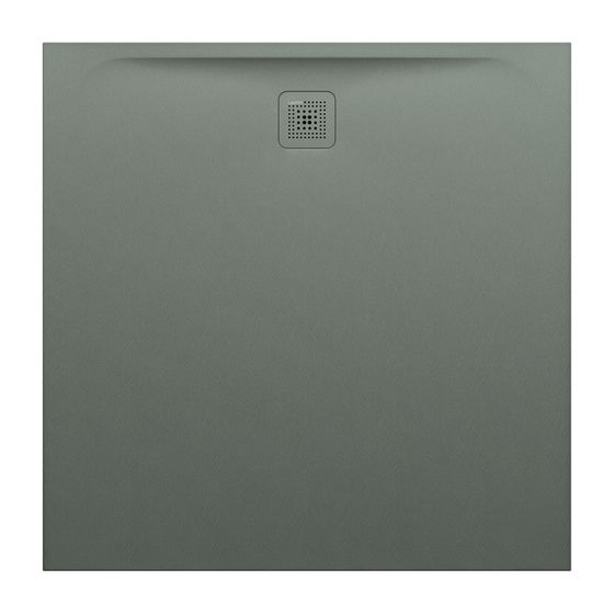 Laufen Duschwanne Laufen Pro 1200x1200x33mm, Betongrau, aus Marbond, Ablauf seitlich