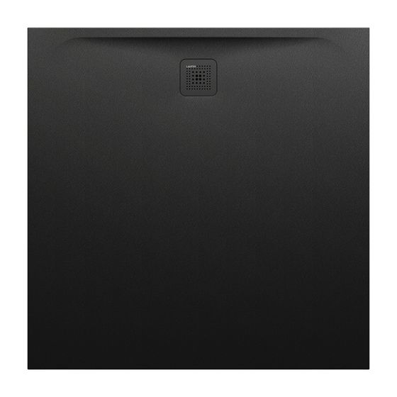 Laufen Duschwanne Laufen Pro 1200x1200x33mm, Schwarz, aus Marbond, Ablauf seitlich