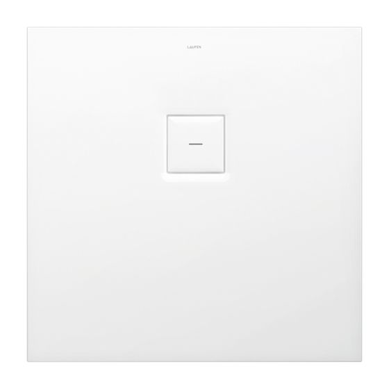 Laufen Duschwanne Laufen Solutions 800x800x38mm, Weiß, aus Marbond, Ablauf seitlich