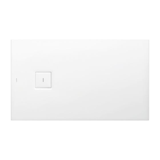 Laufen Duschwanne Laufen Solutions 700x1200x38mm, Weiß, aus Marbond, Ablauf seitlich