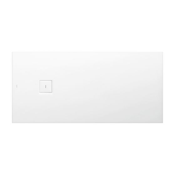 Laufen Duschwanne Laufen Solutions 800x1700x44mm, Weiß, aus Marbond, Ablauf seitlich