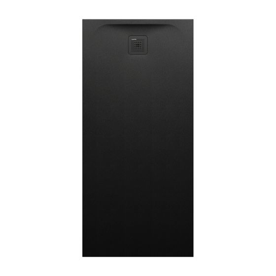 Laufen Duschwanne Laufen Pro 750x1600x42mm, Schwarz, aus Marbond, Ablauf kurze Seite