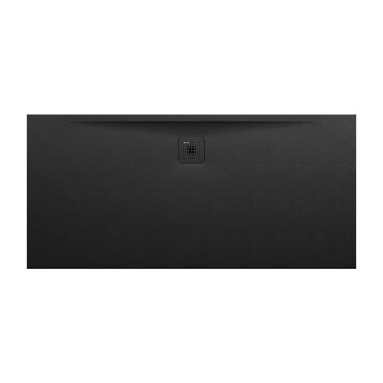 Laufen Duschwanne Laufen Pro 750x1600x32mm, Schwarz, aus Marbond, Ablauf lange Seite