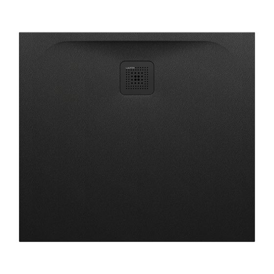 Laufen Duschwanne Laufen Pro 800x900x30mm, Schwarz, aus Marbond, Ablauf lange Seite