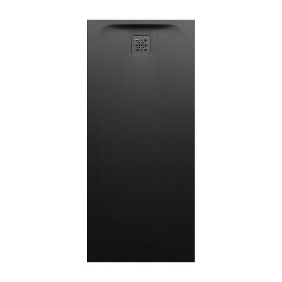 Laufen Duschwanne Laufen Pro 750x1700x46mm, Schwarz, aus Marbond, Ablauf kurze Seite