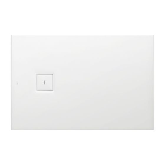 Laufen Duschwanne Laufen Solutions 800x1200x38mm, Weiß, aus Marbond, Ablauf seitlich