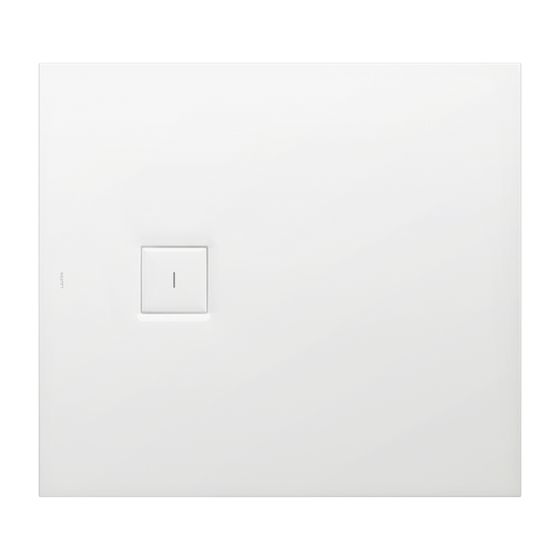 Laufen Duschwanne Laufen Solutions 900x1000x38mm, Weiß, aus Marbond, Ablauf seitlich