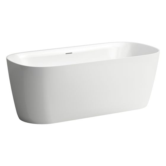 Laufen Badewanne freistehend Meda 750x1600x590mm, oval, Marbond, Weiß