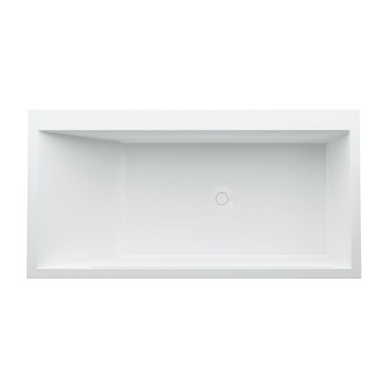 Laufen Einbau-Badewanne Kartell, LED-Beleuchtung für Ecke rechts 860x1700x590mm, Weiß, aus Sentec Mineralgusswerkstoff