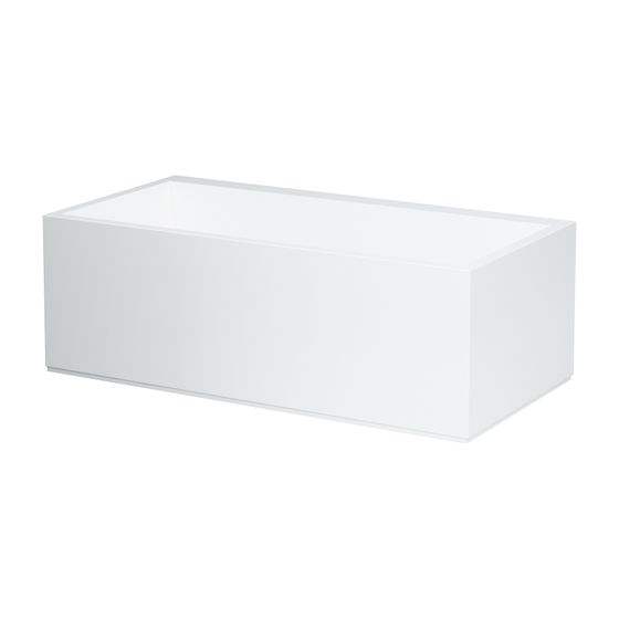 Laufen Badewanne Kartell, LED-Beleuchtung 860x1700x590mm, Weiß, Ecke links mit Schürze aus Sentec Mineralgusswerkstoff