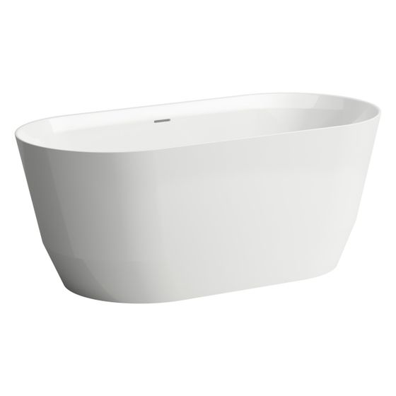 Laufen Badewanne freistehend Pro 700x1500x590mm, oval, Marbond, Weiß matt