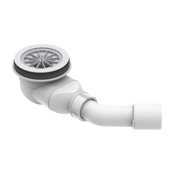 Laufen Ablaufgarnitur DN 50 Durchmesser, 90mm, ohne Ablaufabdeckung