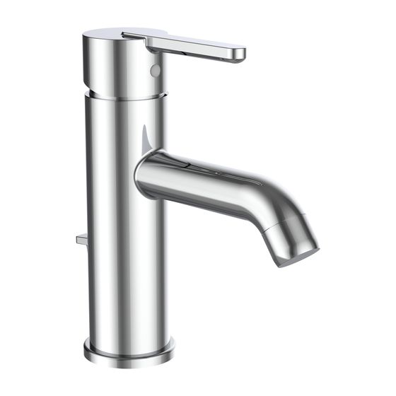 Laufen Einhebel-Waschtischmischer Lua Eco+ Ausladung 118mm, Chrom, Festauslauf Eco+ Funktion, Luftmischdüse, mit Ablaufventil