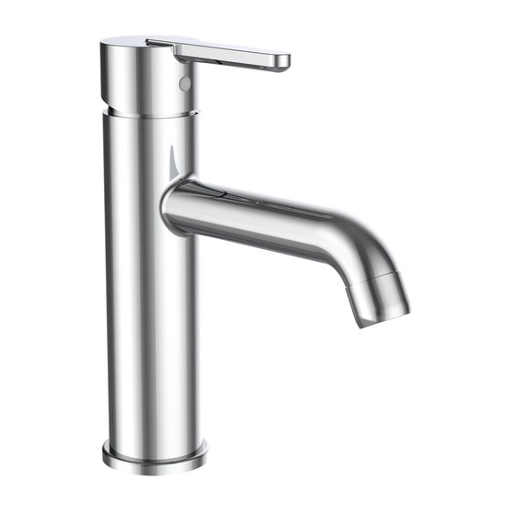 Laufen Einhebel-Waschtischmischer Lua Eco+ Ausladung 135mm, Chrom, Festauslauf Eco+ Funktion, Luftmischdüse, ohne Ablaufventil