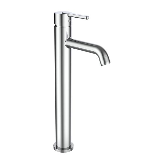 Laufen Einhebel-Waschtischmischer Lua Eco+, hohe Ausführung, Ausladung 135mm, Chrom, Festauslauf Eco+ Funktion, Luftmischdüse