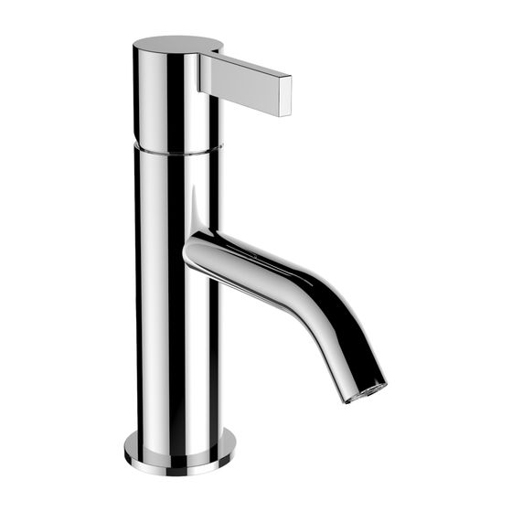 Laufen Einhebel-Waschtischmischer Kartell Festauslauf Ausladung 115mm, Chrom, ohne Ablaufventil