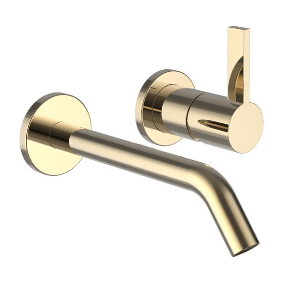 Laufen 2-Loch Einhebel-Waschtischmischer, Unterputz, Kartell für Simibox 2-Point Ausladung 175mm, Gold, PVD