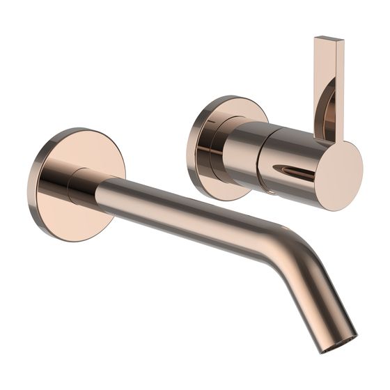Laufen 2-Loch Einhebel-Waschtischmischer, Unterputz, Kartell für Simibox 2-Point Ausladung 175mm, PVD Roségold
