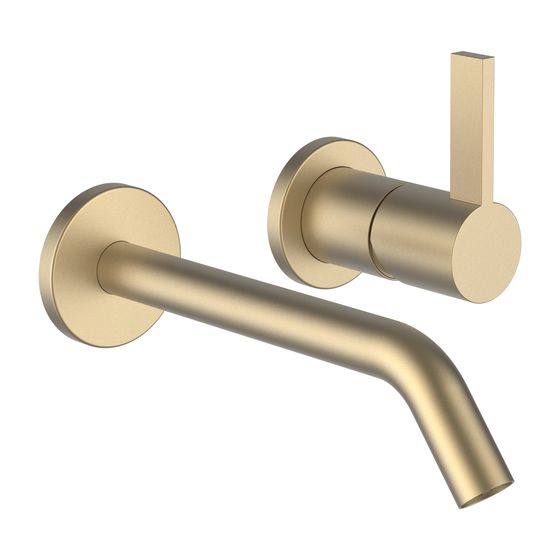 Laufen 2-Loch Einhebel-Waschtischmischer, Unterputz, Kartell für Simibox 2-Point Ausladung 175mm, Gold, PVD Blassgold matt