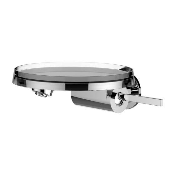 Laufen Einhebel-Waschtischmischer Unterputz mit Deko-Disc, transparent, Kartell Festauslauf Ausladung 186mm, Chrom