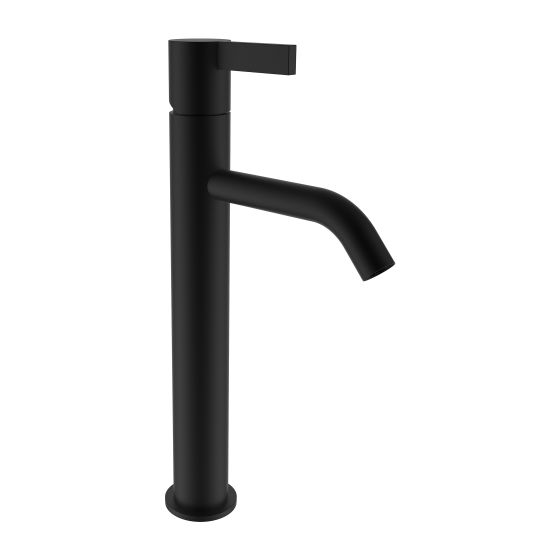 Laufen Einhebel-Waschtischmischer, ohne Ablaufventil, hohe Ausf. Kartell Festausl. Auslad. 125mm, Titan, H 290mm, PVD Mattschw.