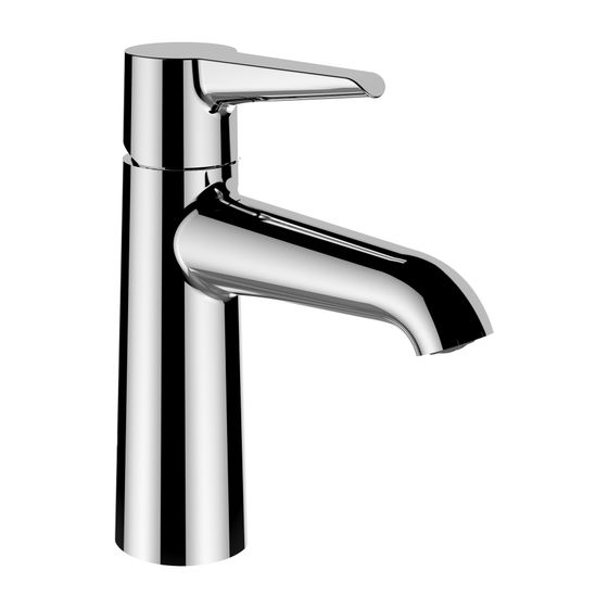 Laufen Einhebel-Waschtischmischer Pure Festauslauf Ausladung 110mm, Chrom, ohne Ablaufventil