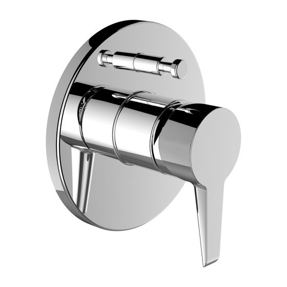 Laufen Einhebel-Wannenmischer Unterputz Pure für Simibox Standard/Light mit Rohrunterbrecher, Chrom, ohne Zubehör