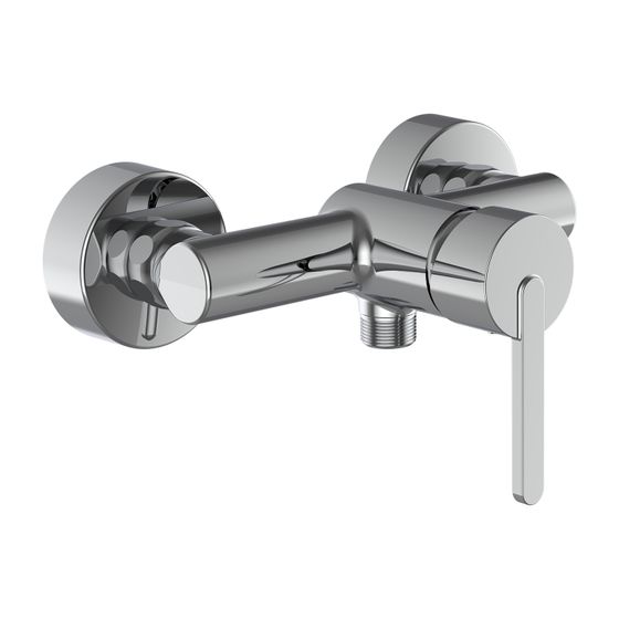 Laufen Einhebel-Brausemischer Lua Anschlussdistanz 150mm, Chrom, Temperatur- und Mengenlimitierung, Verschraubung, ohne Zubehör