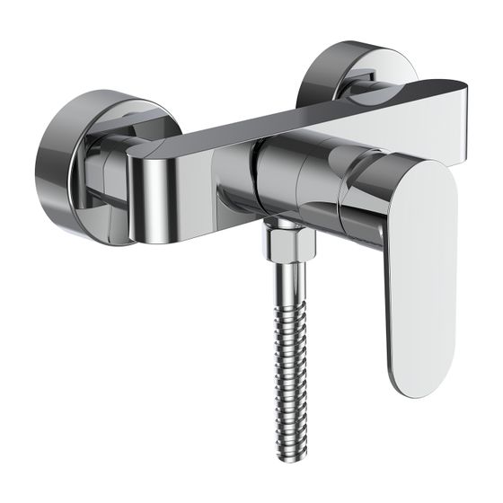 Laufen Einhebel-Brausemischer Aufputz, ohne Zubehör, Chrom